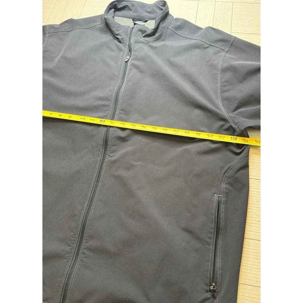 Nike Men Dri Fit Softshell Full‎ Zip Jacket XXL Black Gray Outdoor Weatherproof